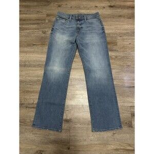 American Eagle Outfitters Original Boot Cut Jean Mens 30x30 Whiskered Med Wash